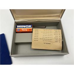 Minox C camera with 'Minox 1:3.5 f=15mm' lens, in fitted leather case with original box 