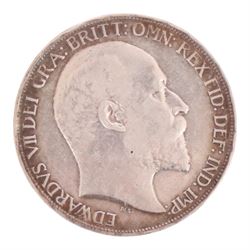 King Edward VII 1902 silver one crown coin