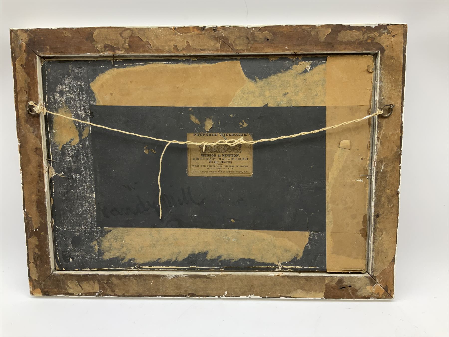 E Fraser (Scottish 19th century): Picnic Next to Roaring Waterfall, oil on board signed and dated 1884, 29cm x 44cm