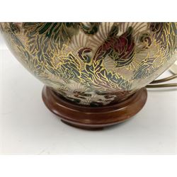 Rochamp Kashmir Kutani table lamp, with cream shade, excluding shade H32cm