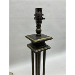 Pair of Marks and Spencers metal framed table lamps, H45cm