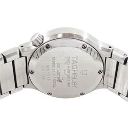 Tag Heuer Alter Ego ladies stainless steel quartz wristwatch, Ref. WP1312, blue mother of pearl dial, boxed