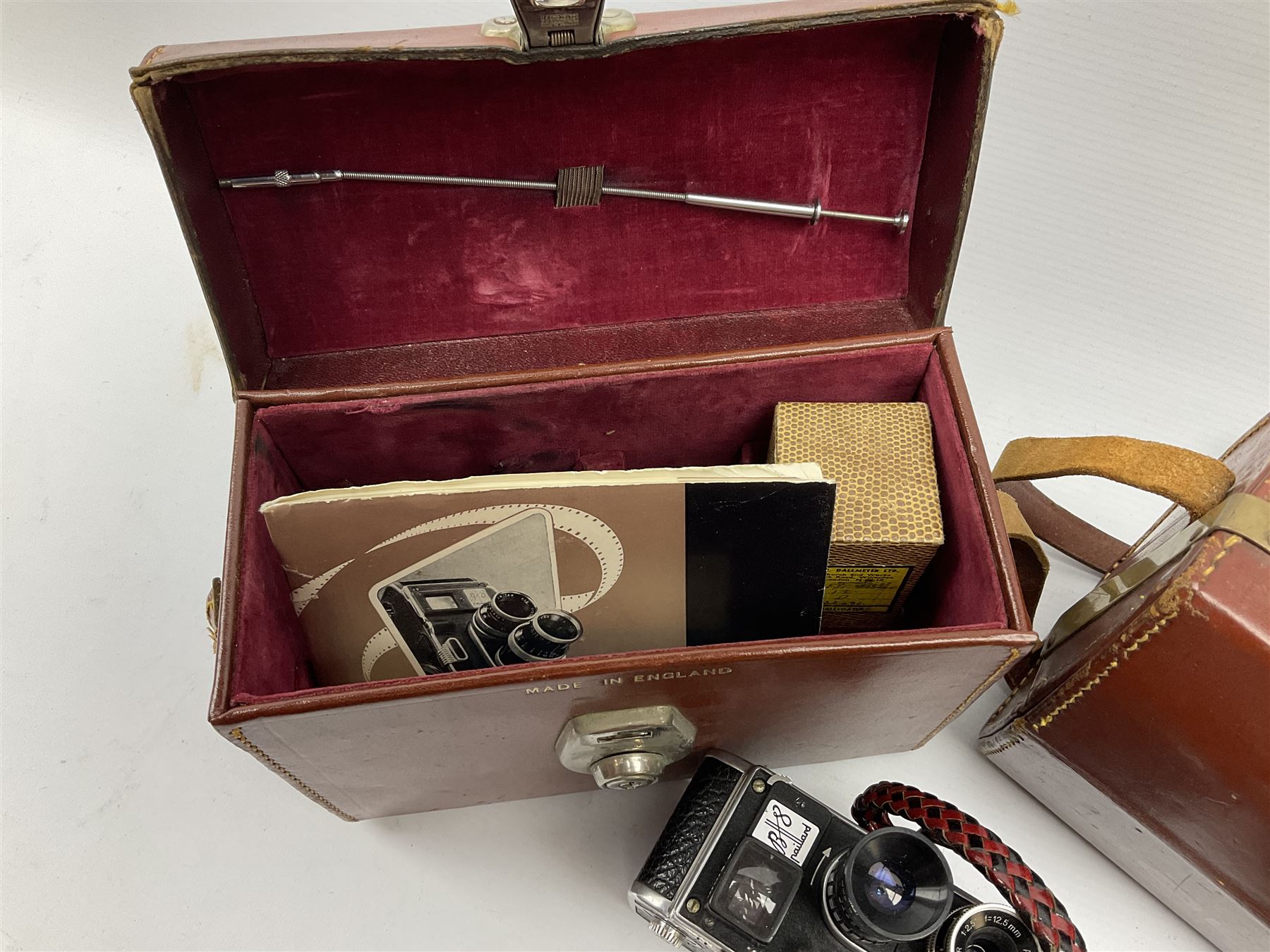 Bolex Paillard B8 cine-camera, Bolex Paillard P1 Zoom Reflex cine-camera and a Bolex 563 XL sound macro-zoom camcorder, all housed in carry cases, all untested