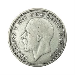 King George V 1927 silver 'wreath' crown coin