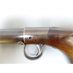  Vintage Lincoln Jefferies type under lever .177cal, air rifle, walnut stock with chequer grips, No.L16233A   