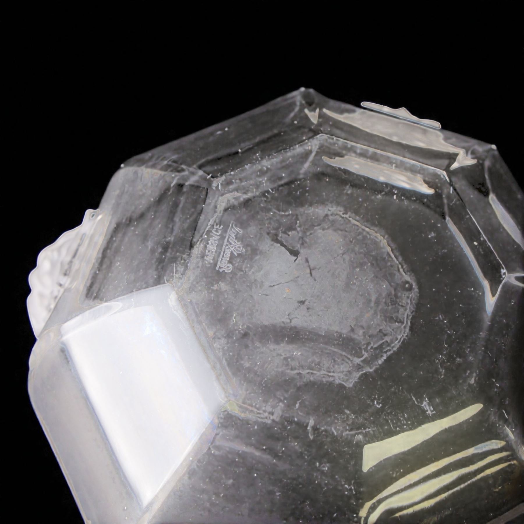 Rosenthal Versace octagonal glass bowl, D18cm 