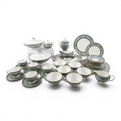 Wedgwood Asia pattern part dinner and coffee service, including coffee pot, covered sucrie...