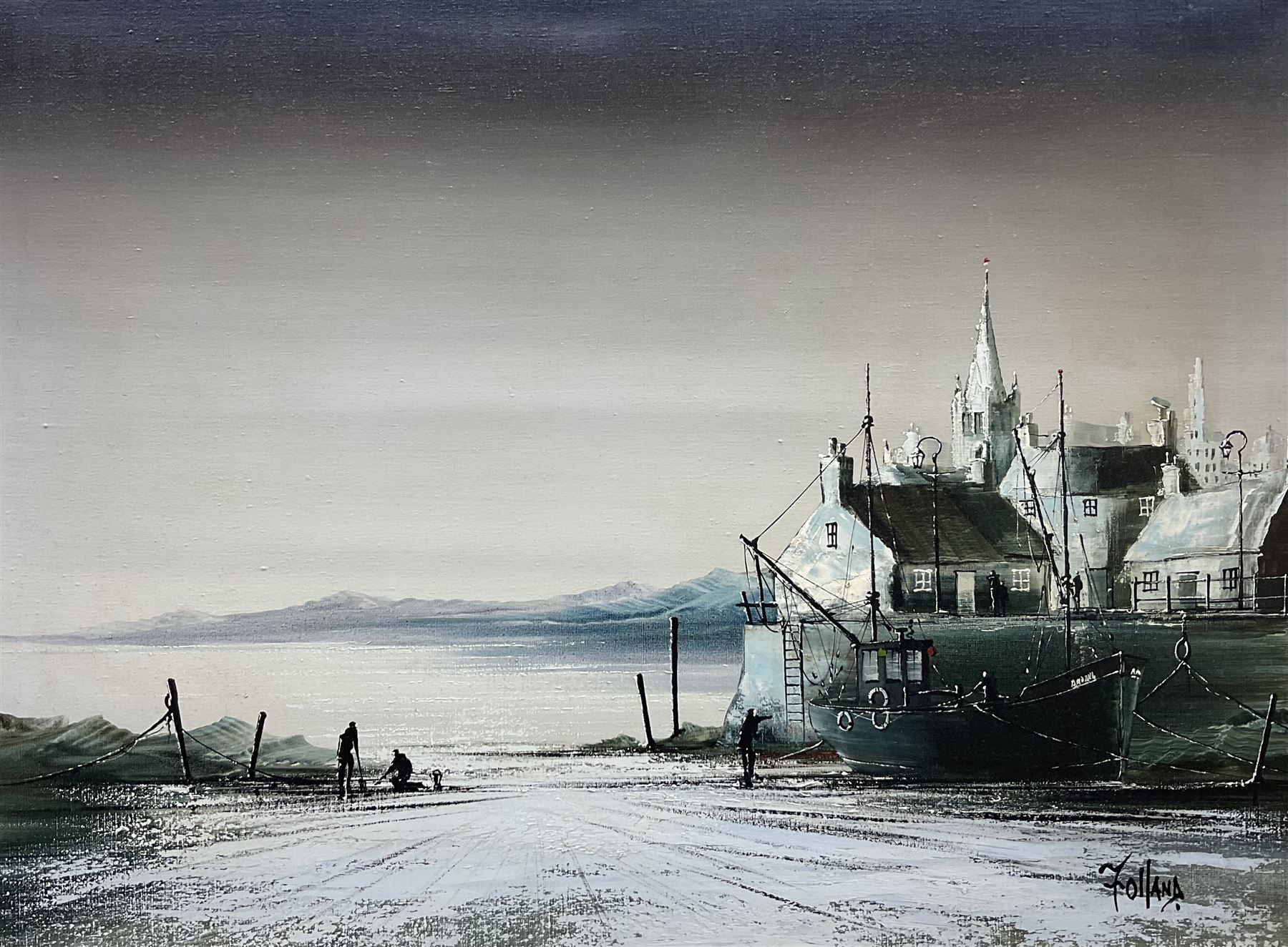 Roland Norman Folland (British 1932-1999): 'Quiet Harbour