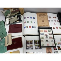 Mostly Great British Queen Elizabeth II stamps, including pre and post decimal, mixture of used and unused examples, various blocks etc, small number of Channel Islands German Occupation stamps etc and various accessories relating to stamp collecting, housed in six albums and loose