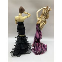 Three Legend Products plaster head wall plaques, comprising The Tinker, Jock and The Bosun, together with two The Leonardo Collection figures Sophistication and Desire, tallest H35cm, Quantity of animal figures and figure groups, to include ceramic and composite examples of dolphins, birds, Shire horses etc, in two boxes