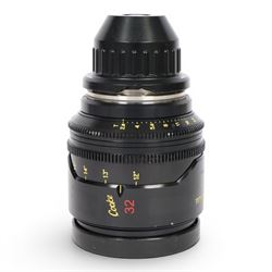 Cooke Mini S4/i 32mm T2.8 prime lens with PL mount, serial no. 8032-0714, with front and back lens caps