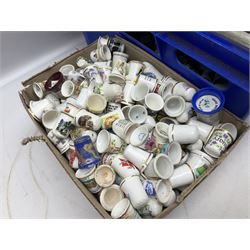 Extensive collection of thimbles and thimble display cases