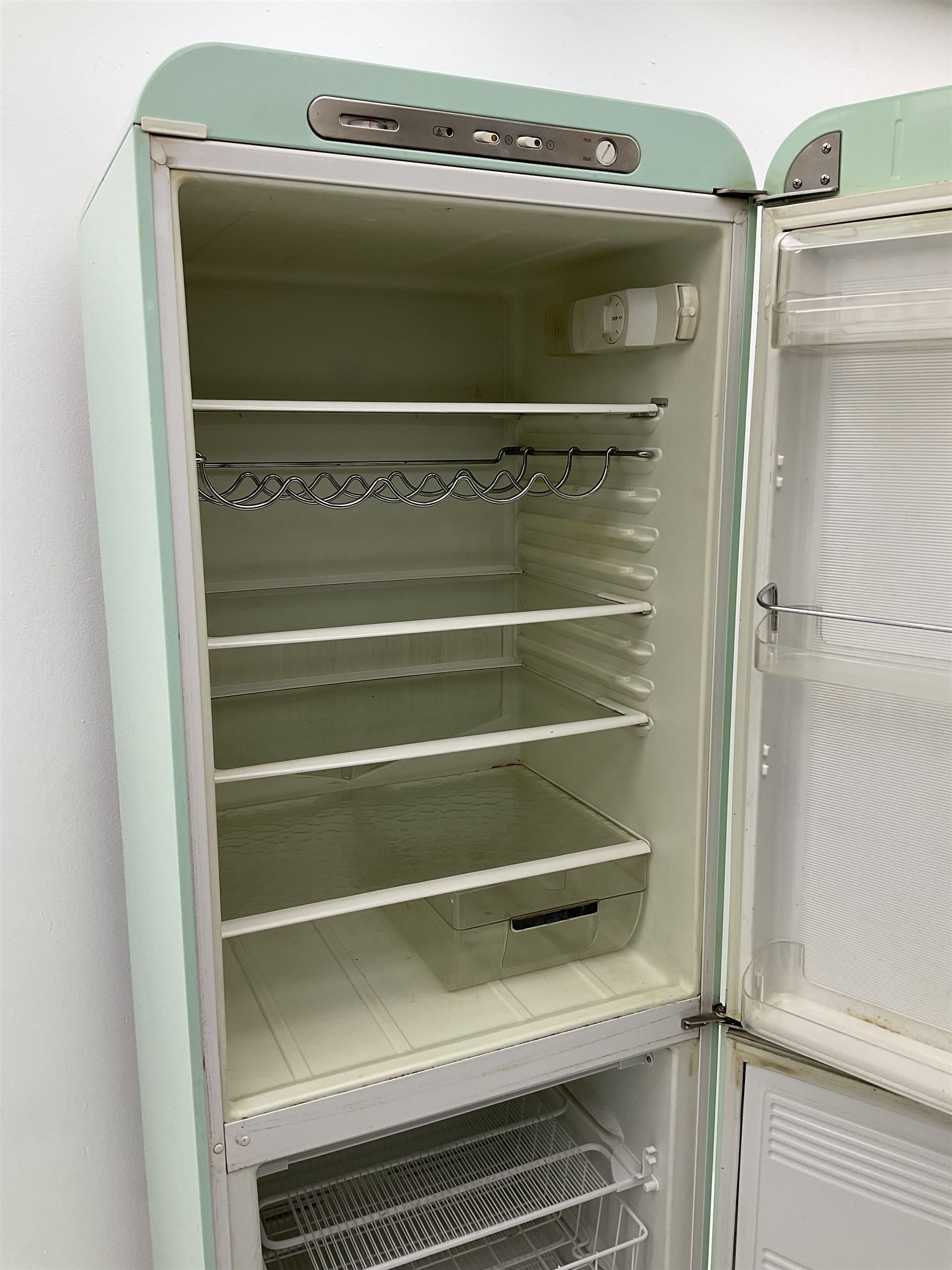 Smeg light blue finish fridge freezer, model no. S32STRP3
