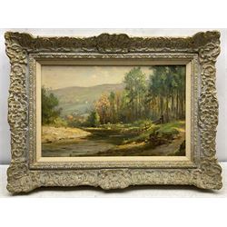 Ernest Higgins Rigg (Staithes Group 1868-1947): Swaledale Landscape, oil on board signed 29cm x 46cm
