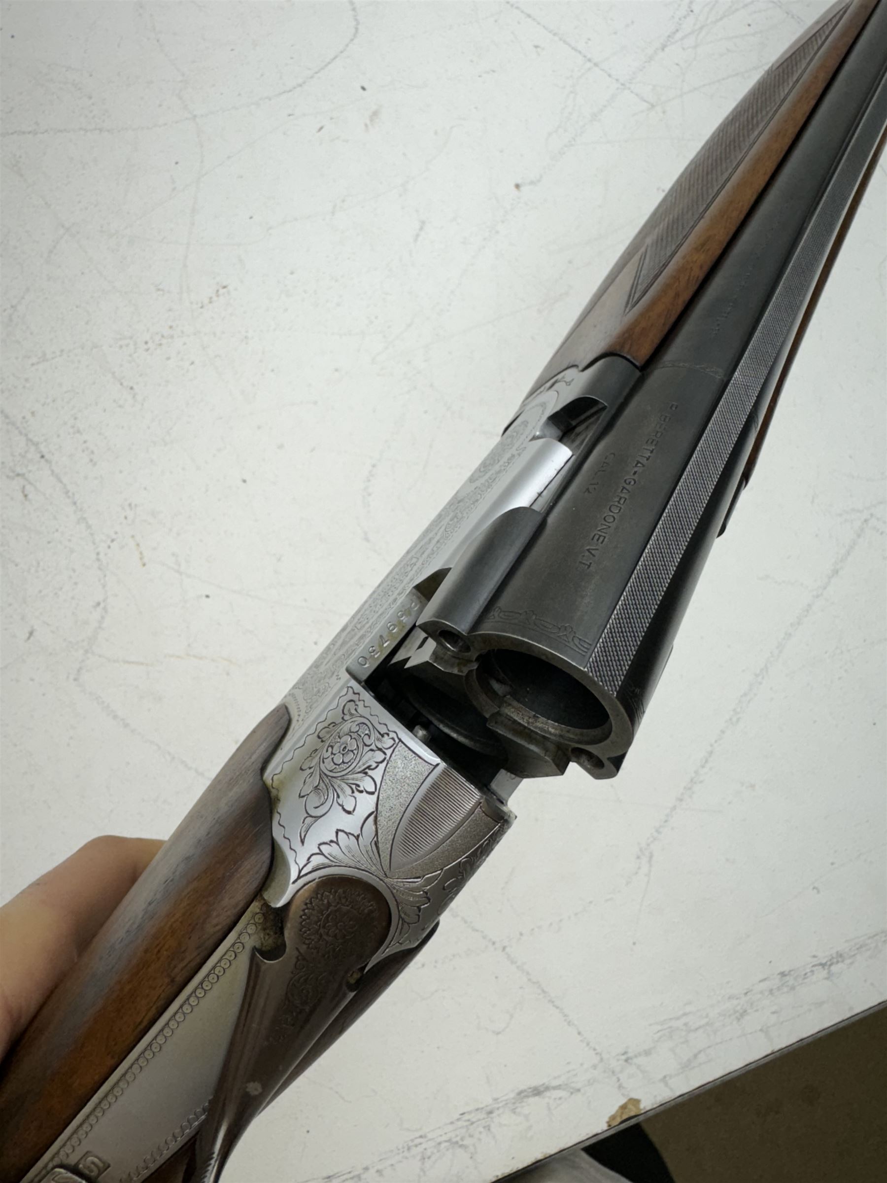 SHOTGUN CERTIFICATE REQUIRED - Italian Beretta S56E 12-bore over under shotgun, double trigger 71cm (28