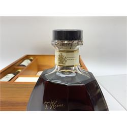 Presentation set comprising Hine Antique cognac 70cl, 40% volume and four miniature bottles of Hine cognac, 1957, 1960, two 1982, all 5cl, 40%   together with bottle of Tokaji sweet wine, 500ml, 13%