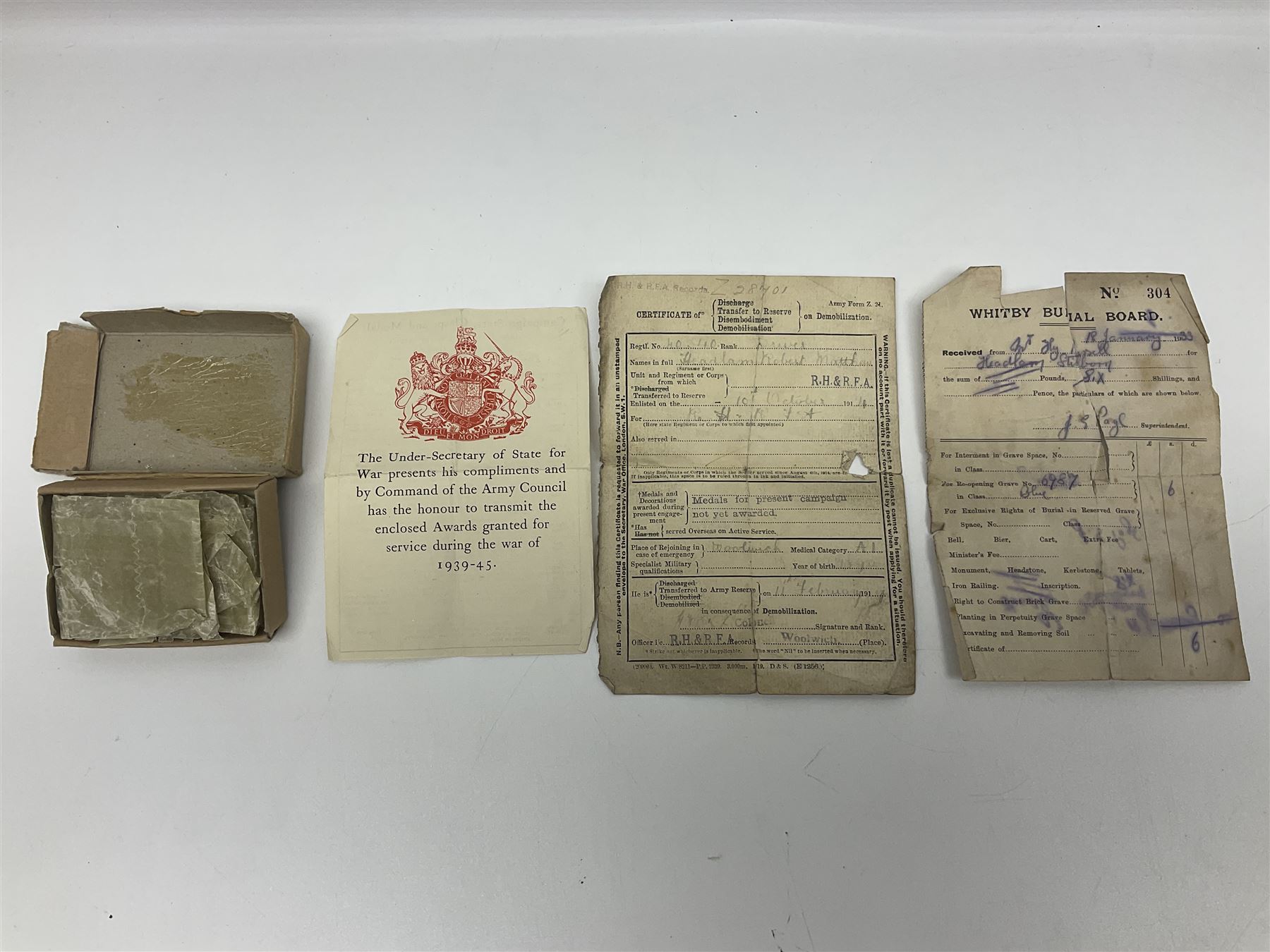 WW1 pair of medals comprising British war medal and Victory Medal awarded to 19774 Pte. G. Headlam Sea. Highrs.; another WW1 pair of medals comprising British War Medal and Mercantile Marine Medal awarded to Charles Filburn; WW2 group of five medals comprising 1939-45 War Medal, Defence Medal, 1939-45 Star, Africa Star and Burma Star; in issue box addressed to Mr. H, Smithson with medal slip; all with ribbons; and Edward VIII Coronation medal (10)