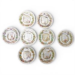 Eight Royal Doulton Brambly Hedge plates from the The Recipe Plate Collection, comprising ...
