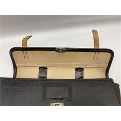 Vintage government officer's briefcase, with Crown and ER motif, H31cm