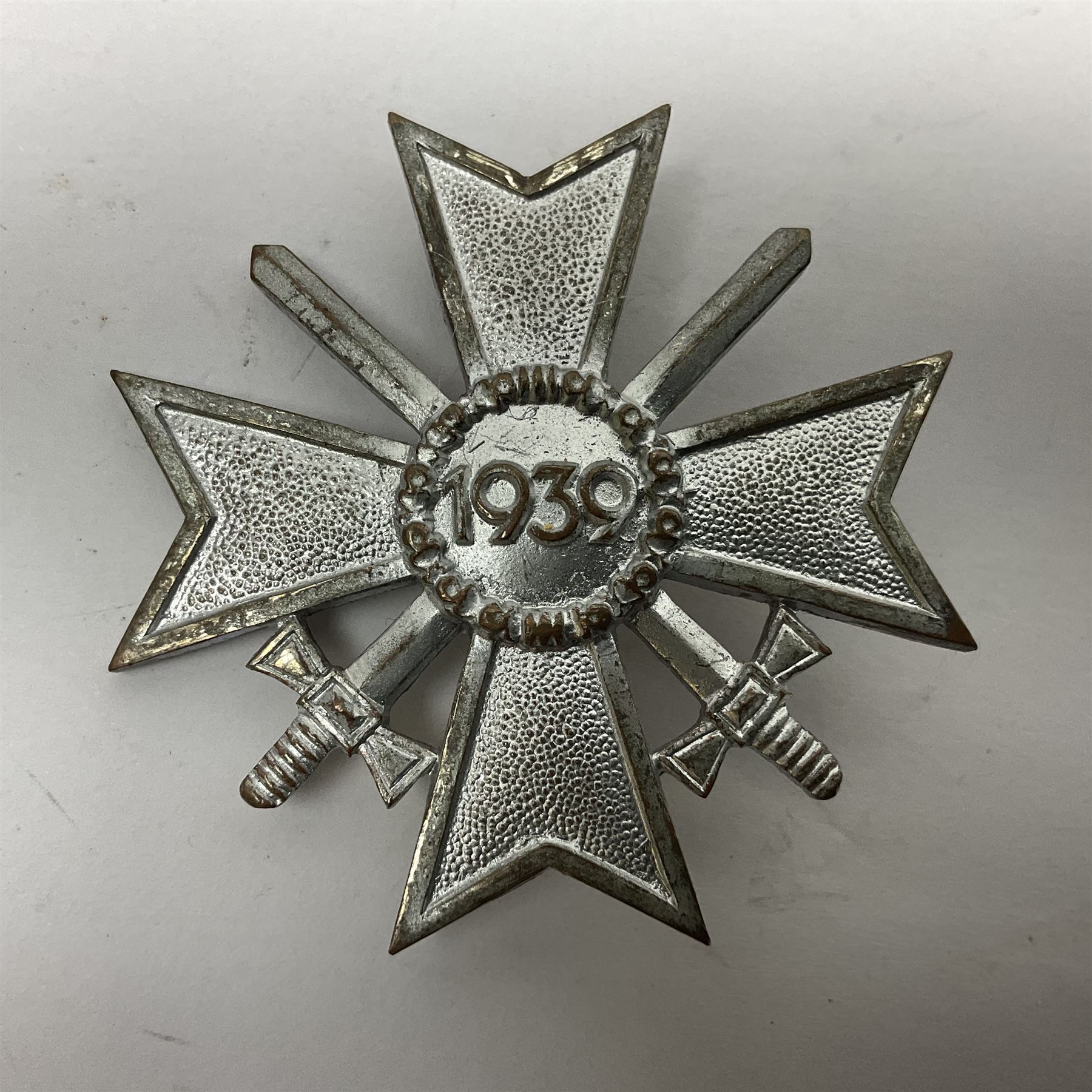 Four German awards c1957 - Knights Cross of the War Merit Cross, War Merit Cross 1st Class, Faithful Service Cross and Silver Wound badge (4)