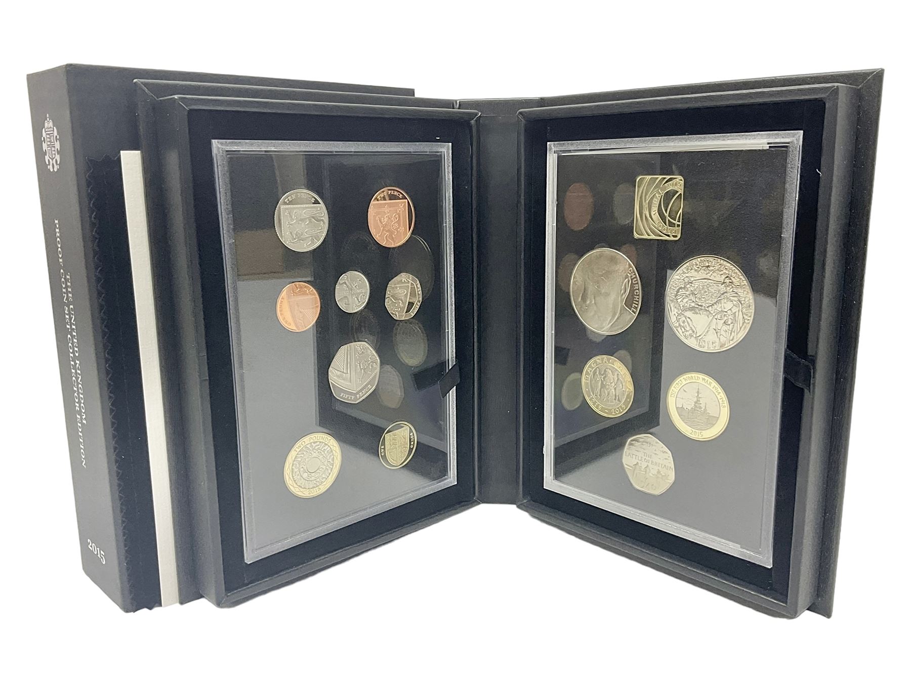 The Royal Mint United Kingdom 2015 proof coin set collector edition, cased with certificate