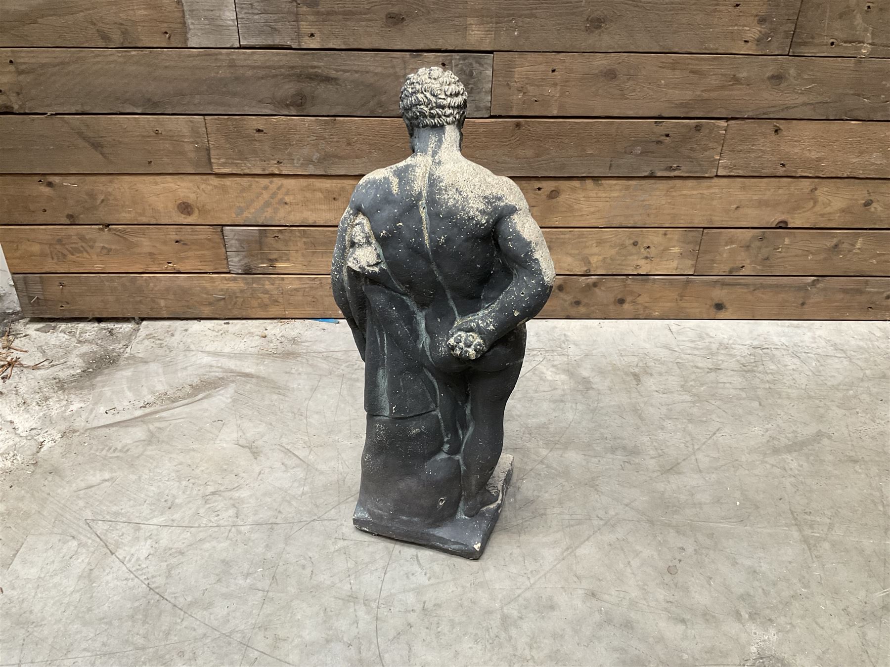 Collection of 9 decorative stone garden objects including sun dial small troughs mill stone and more,