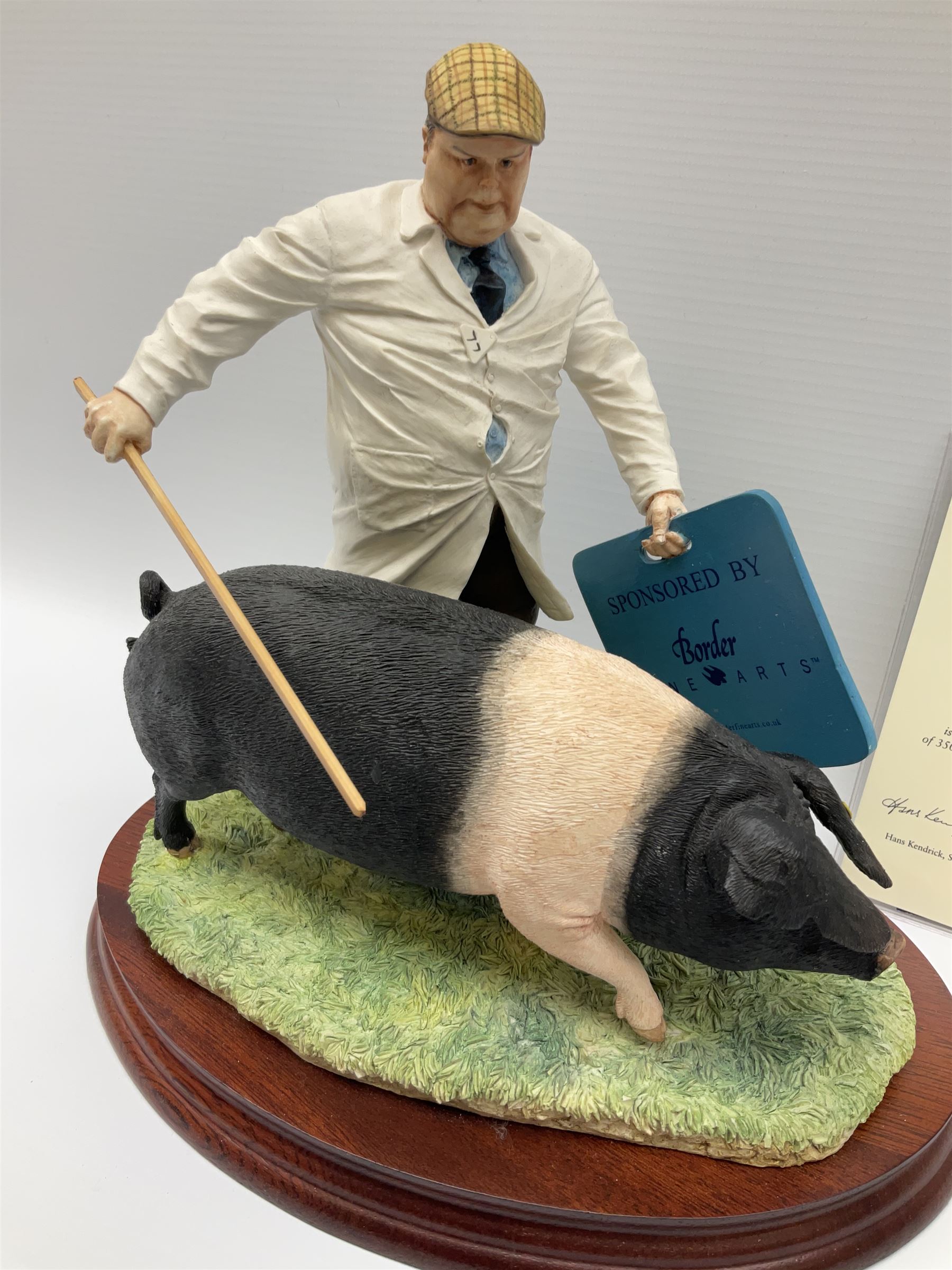 Border Fine Arts 'Prize Show' figure, model No. B1265 by Hans Kendrick, limited edition 101/350, on wood base, with certificate