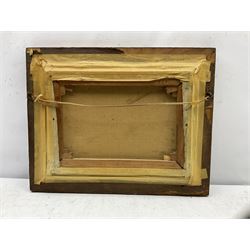 English School (20th century): Horse and Rider at Sunset, oil on canvas unsigned 24cm x 35cm