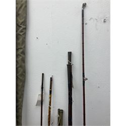 Collection of split cane and similar part fishing rods, etc