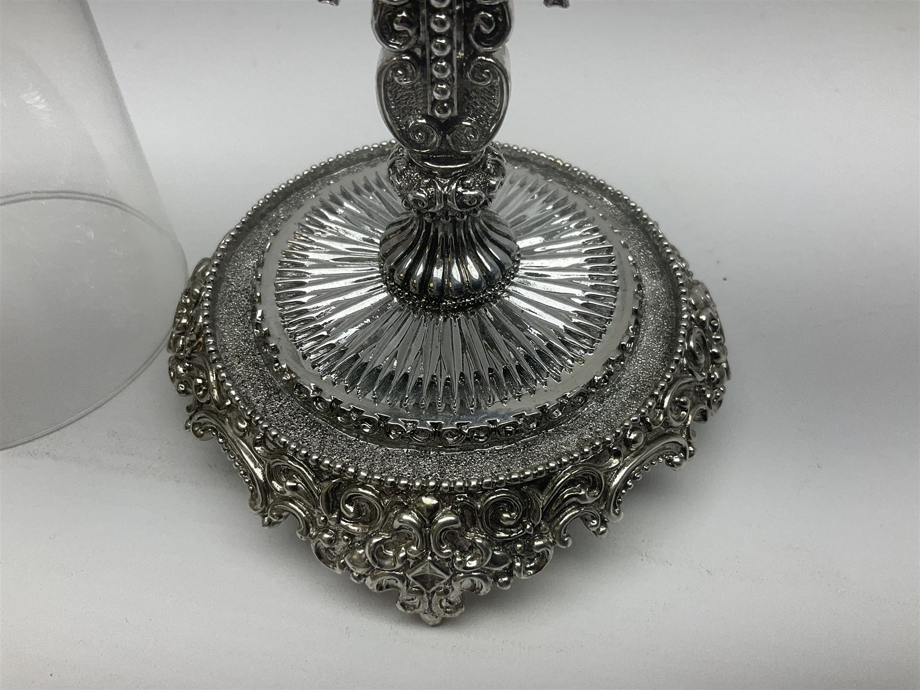 Four limited edition Franklin Mint House of Fratelli Coppini crosses, to include Majestic Cross, Sacred Cross, Star of Hope Jewelled Cross and The Gates to Paradise Cross, all under glass domes, H13cm