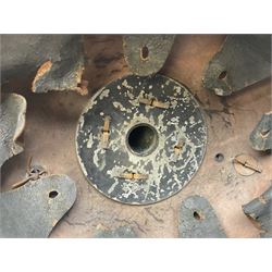 WW1 German leather Pickelhaube helmet with brass plate for Baden regiment, leather strap and leather part only of liner