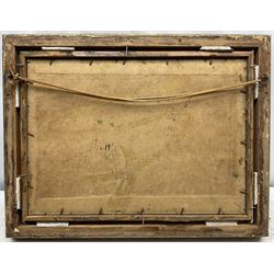 Sidney Valentine Gardner (Staithes Group 1869-1957): The Thatched Cottage, oil on canvas laid on to board signed 24cm x 34cm