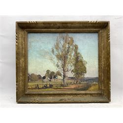 Herbert Reginald Gallop (Australian 1890-1958): 'The Country Road', oil on canvas laid on panel signed, titled verso 37cm x 45cm  