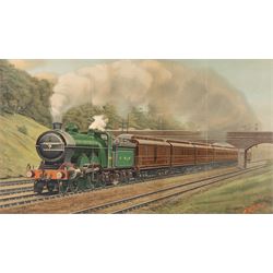 After Edwin Thomas Rudd (British 1861-1940): An East Coast Flier, Great Western Railway no. 3047 'Lord of the Isles', Midland Railway no. 116 and Caledonian Railway no. 769, four coloured prints max 21.5cm x 37.5cm (4)
