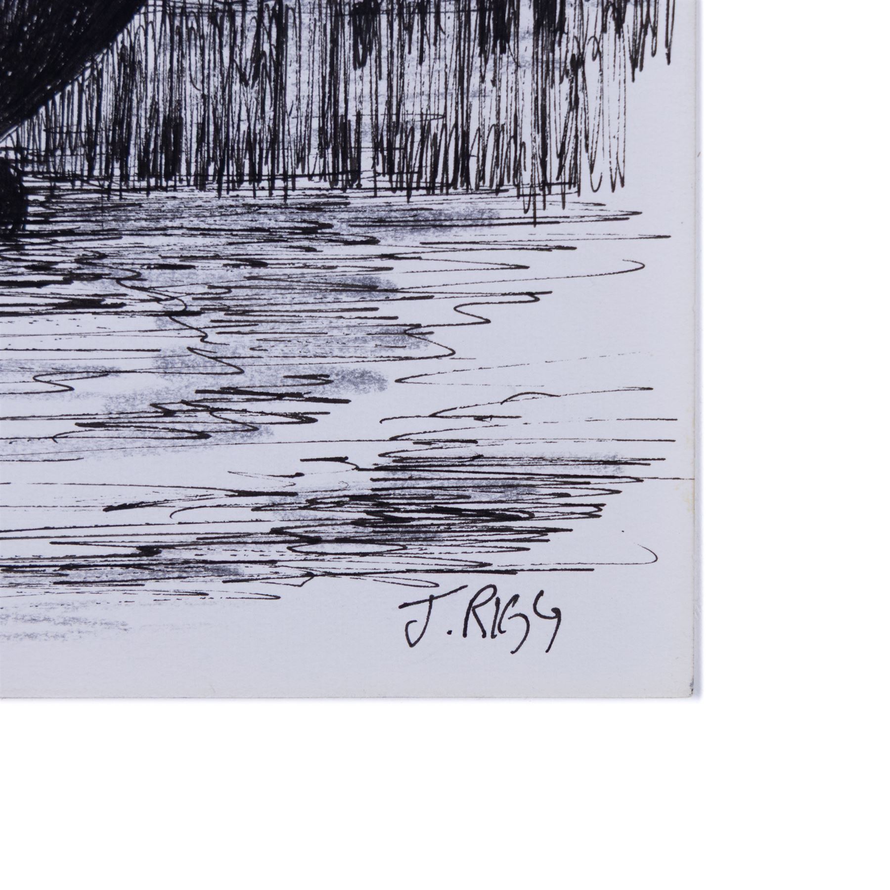 Jack Rigg (British 1927-2023): Boat Sketches, two pen and inks signed, one with further sketches verso, 21cm x 28cm (2) (unframed)