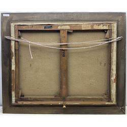 Alexander Jamieson (Scottish 1873-1937): 'Scarborough Castle and Harbour', oil on canvas signed, titled on exhibition label with 'Aylesbury' address label and James Bourlet label verso 70cm x 90cm