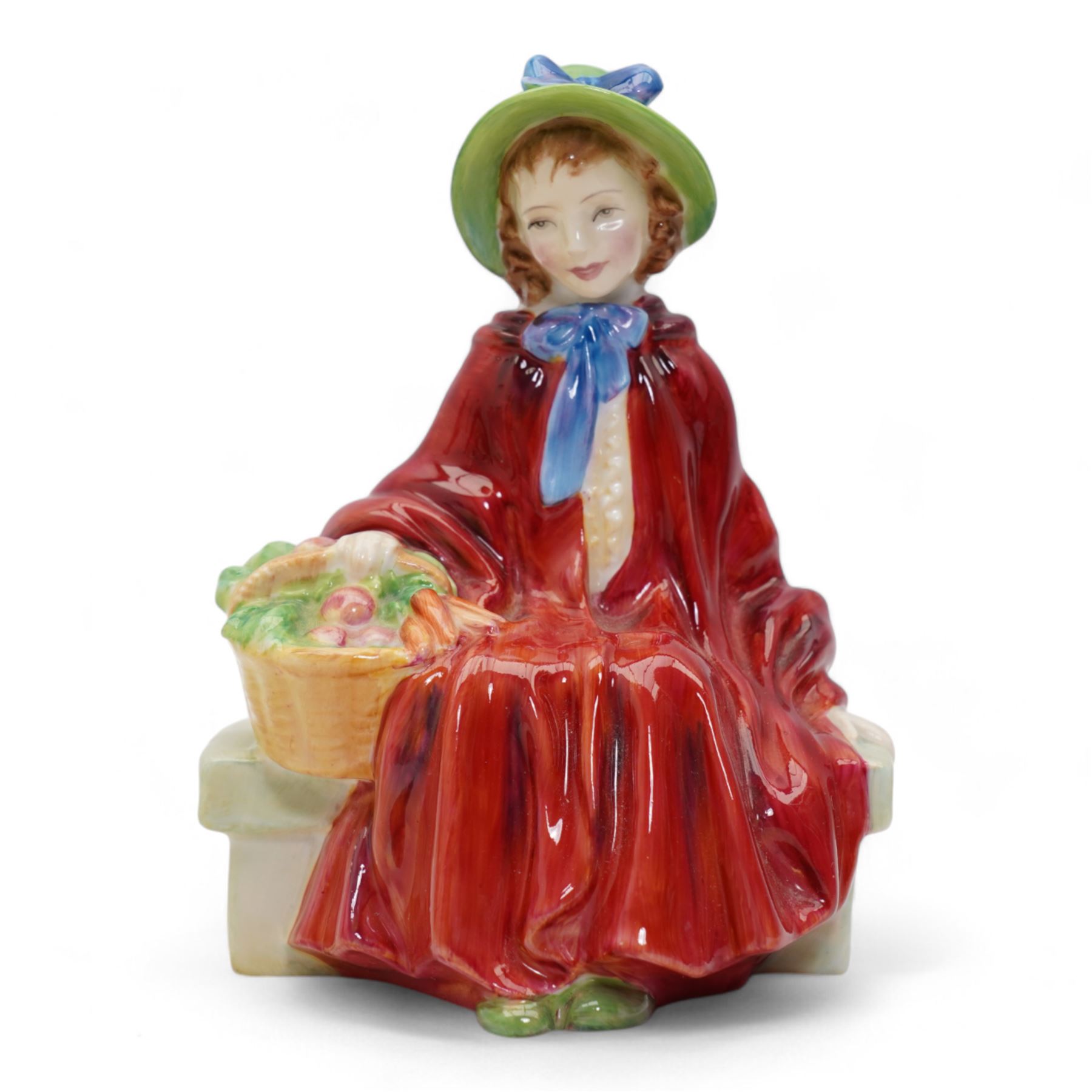 Six Royal Doulton figures comprising 'Jack' and 'Jill' HN2060 & HN2061, 'Once Upon a Time', 'Tootles', 'Miss Muffet' and 'Linda' (6)