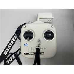 DJI Phantom 2 Vision Plus 3.0 drone, with controller, battery pack, blades, chargers and other accessories in fitted foam lined hard plastic case