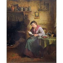George Smith (British 1829-1901): 'The Love Letter', oil on panel signed and dated 1874, 52cm x 41cm 
Provenance: private collection, with Shapiro Auctions New York 26th September 2015 Lot 517