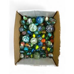Collection of 19th century and later glass marbles