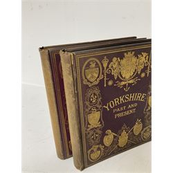 Baines, Thomas; Yorkshire, Past and Present, four vols, rngraved plates, decorative maroon cloth/gilt binding with all edges gilt