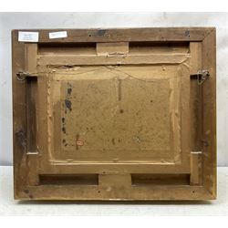 George Smith (Scottish 1870-1934): Cattle and Sheepdog in the Farmyard, oil on board signed 29cm x 39cm