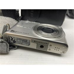 Collection of cameras, including Nikon F401 AF camera body, serial no 2111407, with Sigma Zoom Master 1:3.5-4.5 f=35-70mm lens, Fujifilm camera body etc 