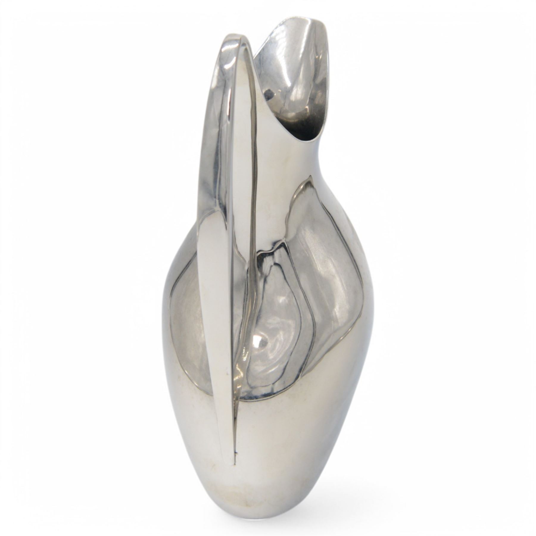 Georg Jensen stainless steel pitcher, designed by Henning Koppel, with original box, H24cm  