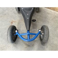 Tectake Kart two-seater blue-go kart with brake