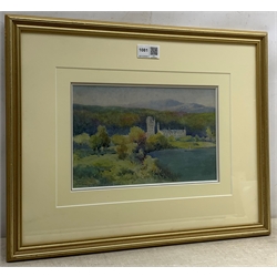 Claude Hamilton Rowbotham (British 1864-1949): 'Balmoral Castle', watercolour signed, original title verso 16cm x 25cm