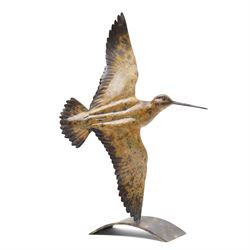 Ian Greensitt (British 1971-): 'Flying Snipe III', patinated bronze signed and numbered 8/...