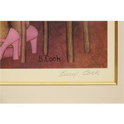 Beryl Cook (British 1926-2008): 'Ladies Who Lunch', limited edition coloured lithograph signed and numbered 523/650 in pencil, titled on COA verso 40cm x 43cm