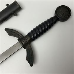 Reproduction WW2 German Luftwaffe officer's sword; and reproduction Japanese officer's sword katana (2)
