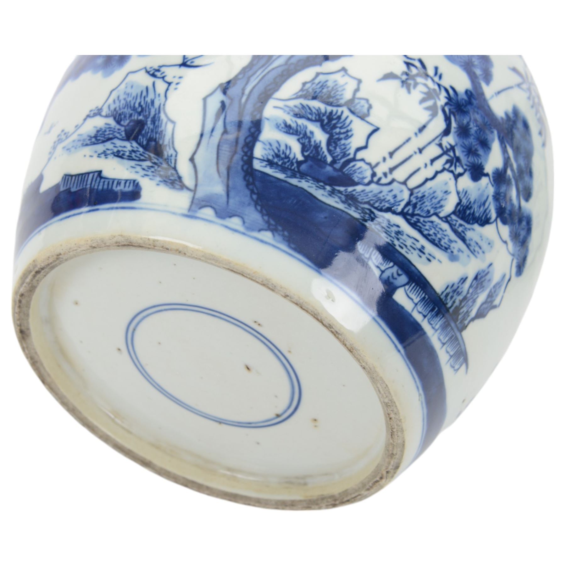 Blue & White Porcelain Ginger Jar - Bamboo & Prunus